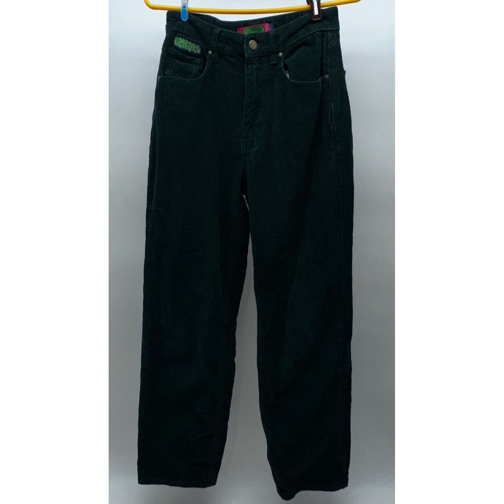 EMPYRE Tori Thick Corduroy Skater Pants Women's Size 0 Green Loose‎ Fit